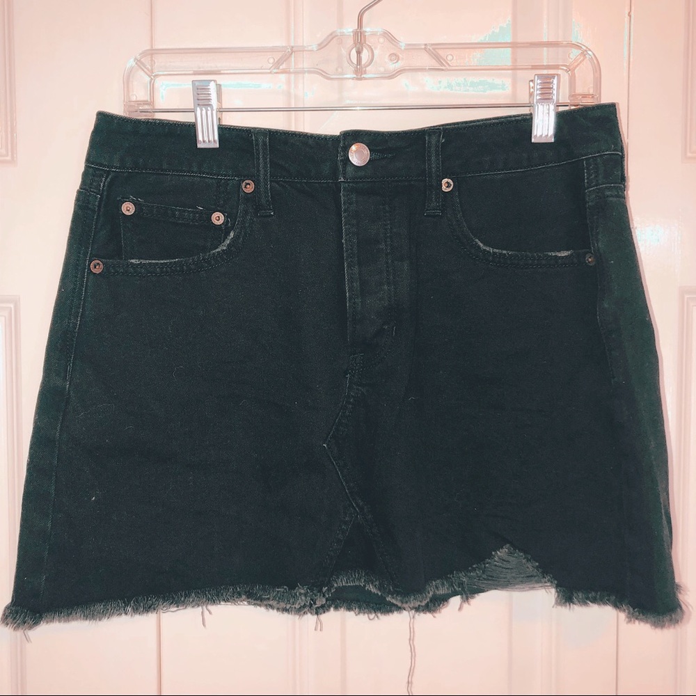 American Eagle Black Denim Skirt